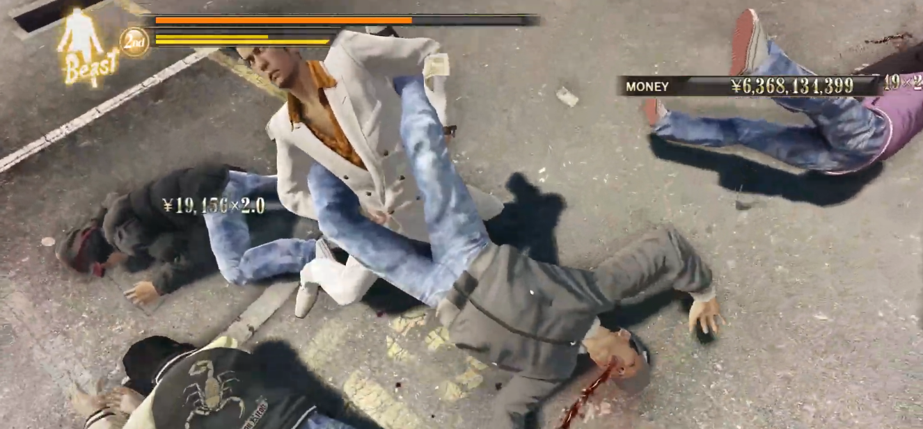 Kiryu in Beast style using a heat action