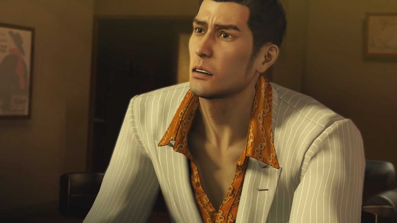 Kiryu singing the karaoke song Baka Mitai