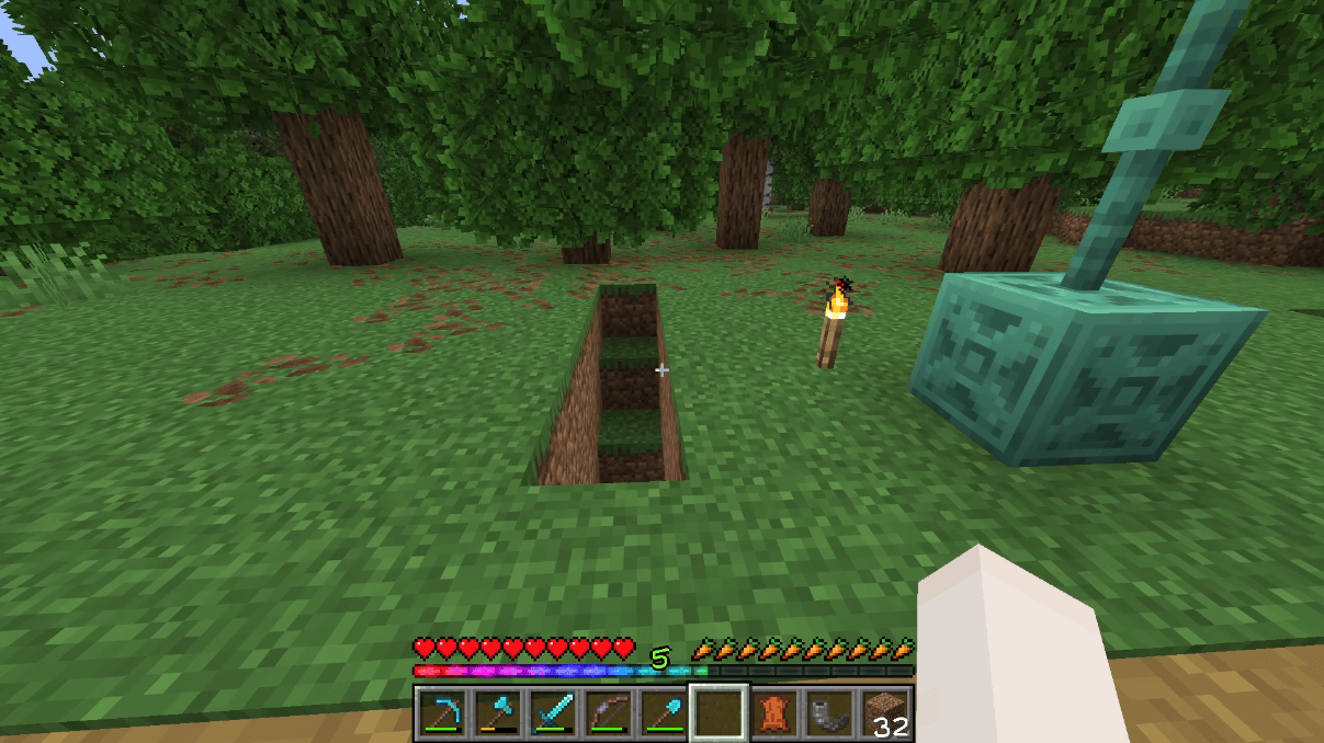 Going down below the earth.