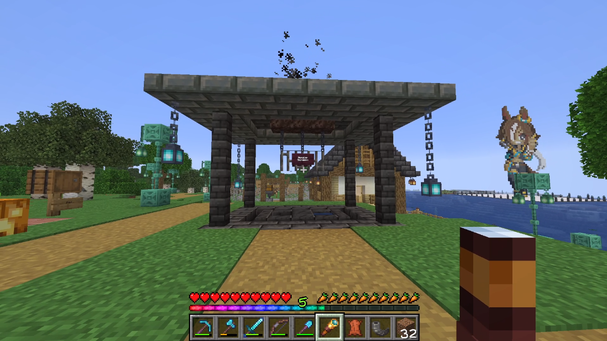 The current exterior of our Monster Dungeon farm.