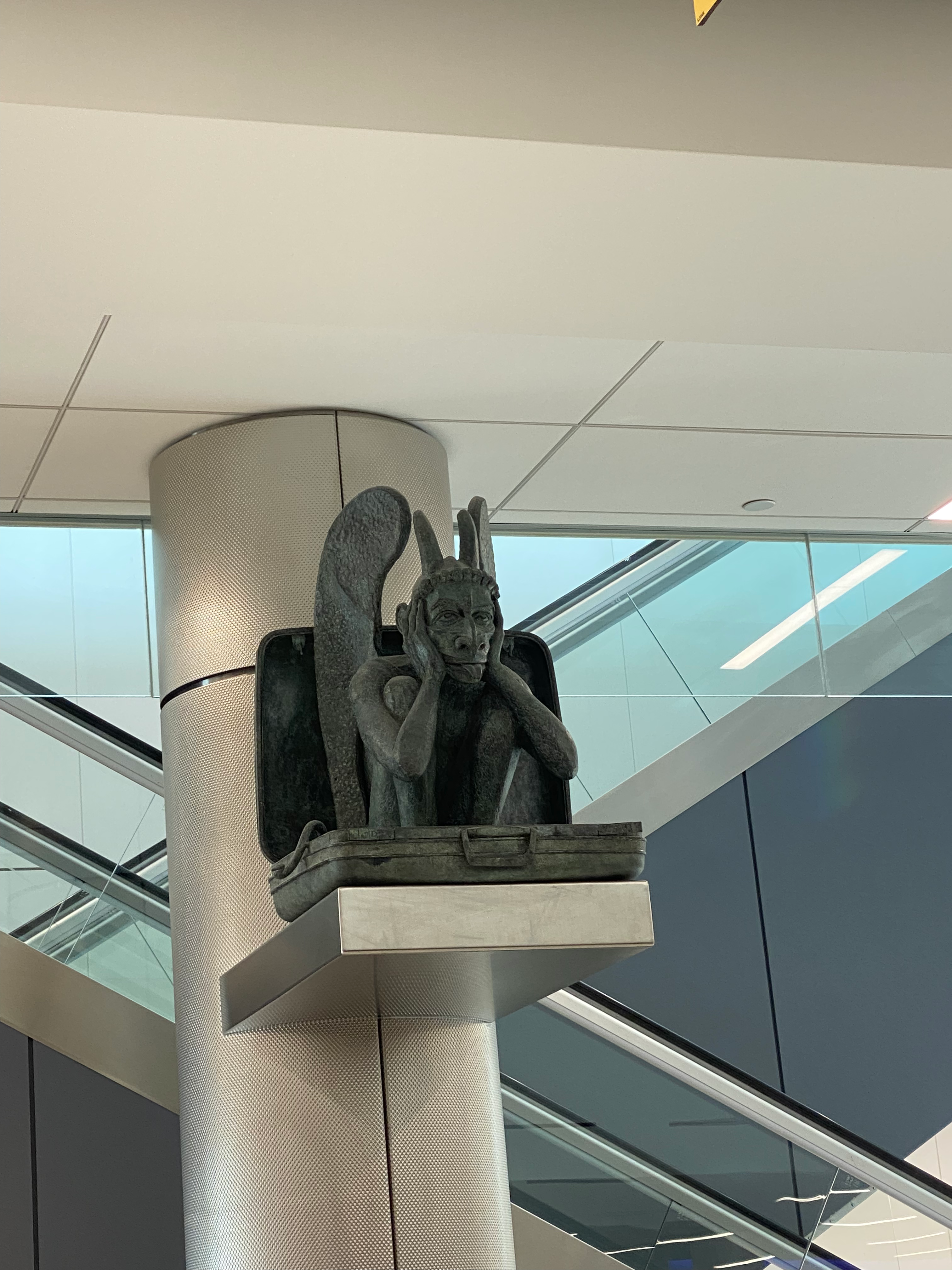 Friendly gargoyle who protects your luggage.